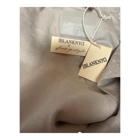 Free People Blank NYC Ice Chai Vegan Suede Trench Coat Size Medium $140 - Picture 6 of 10